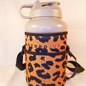 Hydro Jug With Savannah Leopard Sleeve & Straw